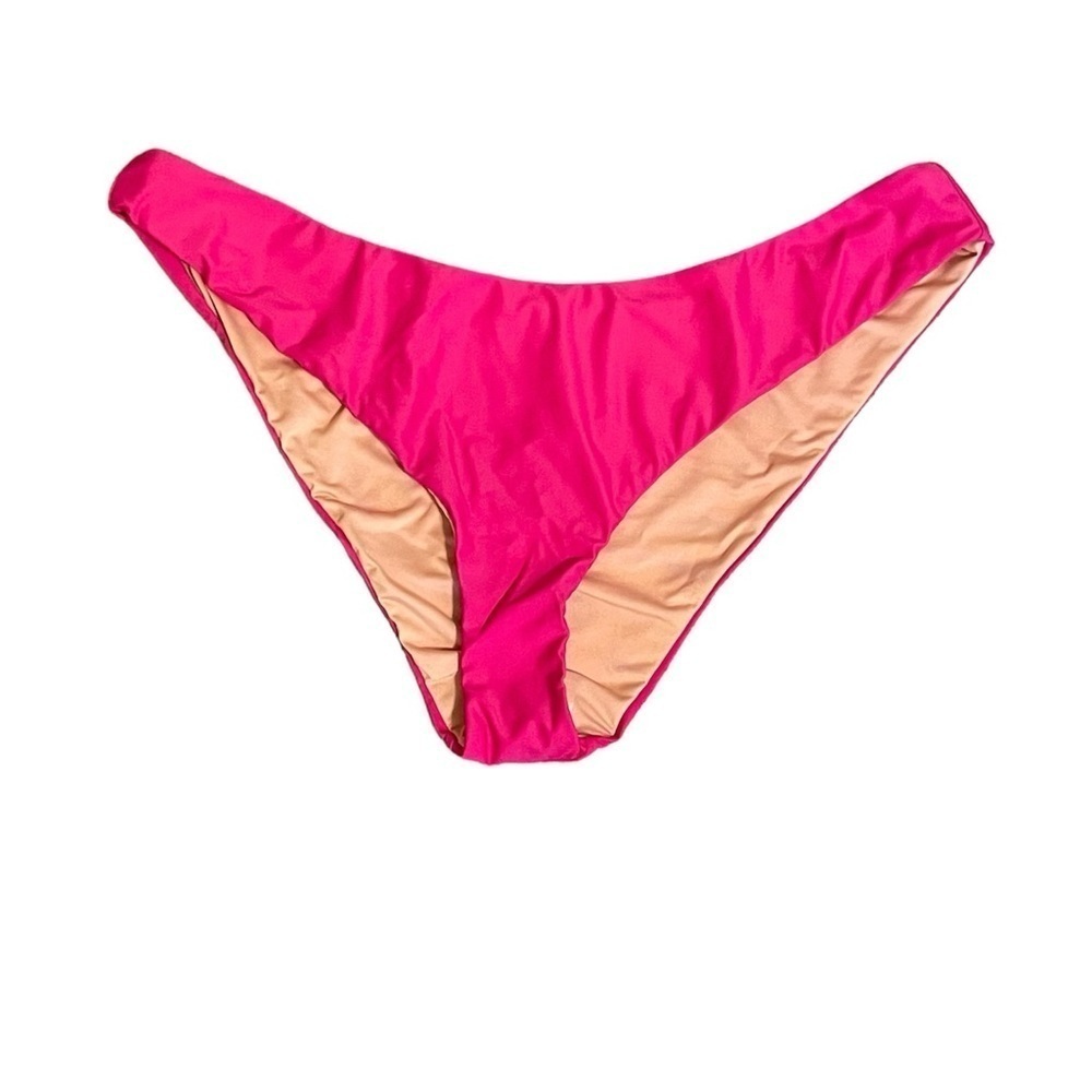 J. Crew Curved Waist Cheeky Bikini Swim Bright Pink Mist Size XXL